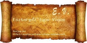 Esztergályos Vince névjegykártya