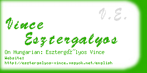 vince esztergalyos business card